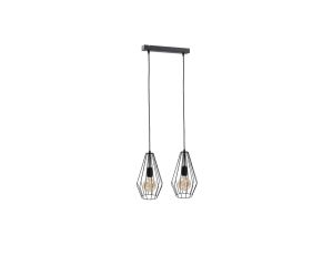 Lampa wisząca loftowa 2xE27 LEX BLACK