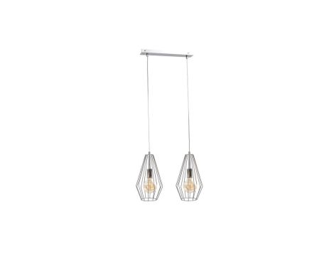 Lampa wisząca loftowa 2xE27 LEX SILVER
