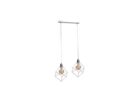 Lampa wisząca loftowa 2xE27 RUBEN SILVER