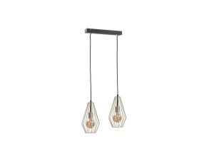 Lampa wisząca loftowa 2xE27 GEO GOLD