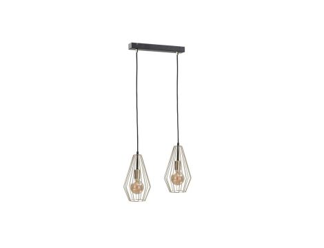 Lampa wisząca loftowa 2xE27 GEO GOLD