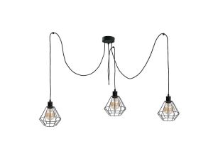 Lampa wisząca loftowa 3 xE27 FOSKAL BLACK