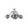 Lampa sufitowa nowoczesna 5xE27 RING SILVER