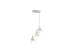 Lampa wisząca loftowa 3x E27 FOSKAL WHITE