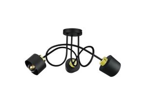 Lampa sufitowa nowoczesna 3xE27 SIMPLY BLACK/GOLD