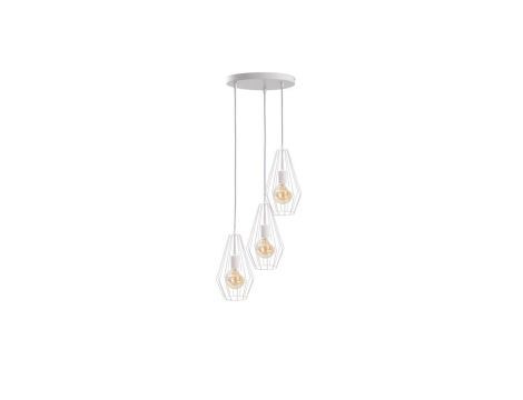 Lampa wisząca loftowa 3x E27 LEX WHITE