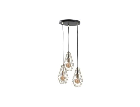 Lampa wisząca loftowa 3x E27 GEO GOLD