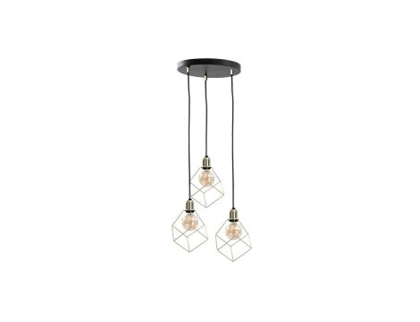 Lampa wisząca loftowa 3x E27 TAHO GOLD