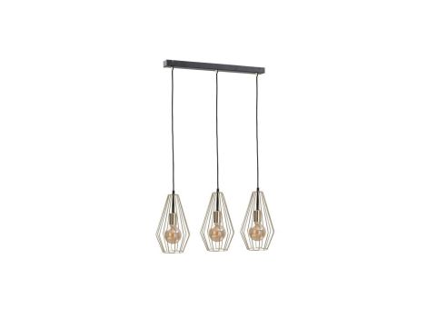 Lampa wisząca loftowa 3xE27 GEO GOLD