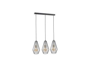 Lampa wisząca loftowa 3xE27 LEX GOLD