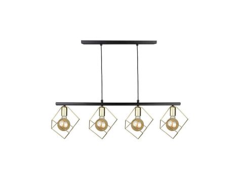 Lampa wisząca nowoczesna 4xE27 ARNICA BLACK/GOLD LONG