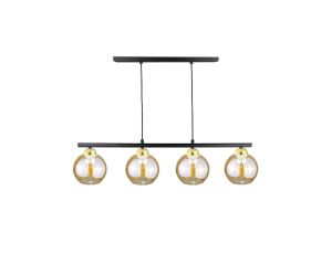 Lampa wisząca nowoczesna 4xE27 AMARUS BLACK/GOLD LONG