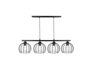 Lampa wisząca nowoczesna 4xE27 BACCA BLACK LONG