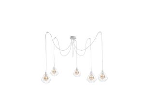 Lampa wisząca loftowa 5xE27 FOSKAL WHITE