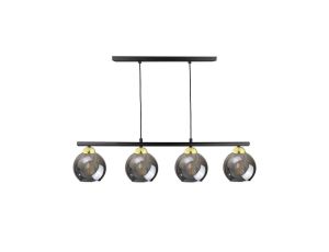 Lampa wisząca nowoczesna 4xE27 MINOR BLACK/GOLD LONG