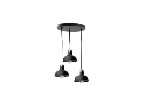 Lampa wisząca nowoczesna 3x E27 HEBE BLACK