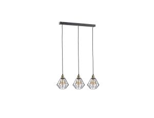 Lampa wisząca loftowa 3xE27 FOSKAL GOLD