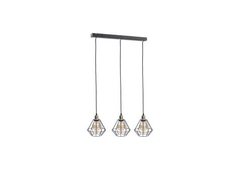 Lampa wisząca loftowa 3xE27 FOSKAL GOLD