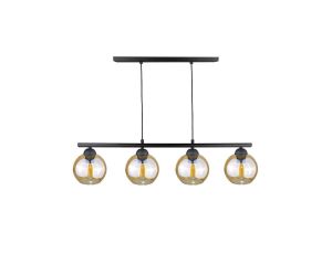 Lampa wisząca nowoczesna 4xE27 AMARUS BLACK LONG