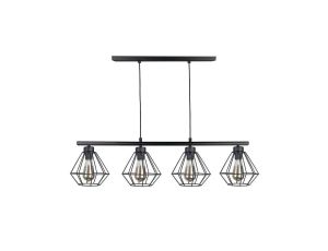 Lampa wisząca nowoczesna 4xE27 FEBRIS BLACK LONG