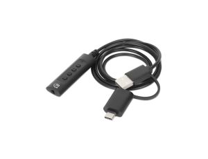 Adapter karta dźwiękowa USB-C/USB-A na Jack 3,5mm TRRS M/F 153560 /1m/
