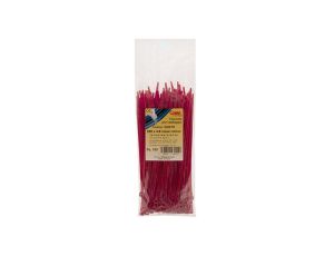 Opaska kablowa 200x4,8 czerwona temperatura +125C COBRA /100szt./ 9268TR