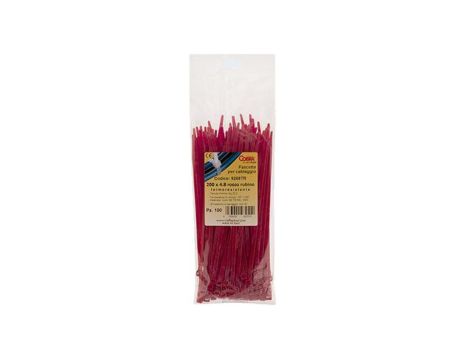 Opaska kablowa 200x4,8 czerwona temperatura +125C COBRA /100szt./ 9268TR