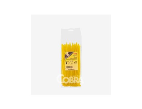 Opaska kablowa 200x4,8 żółta COBRA /100szt./ 9262C