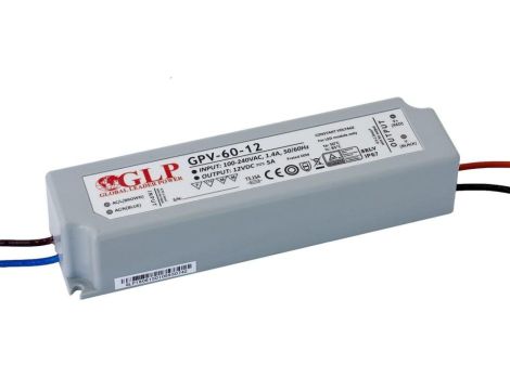 GPV-60-5 Zasilacz impulsowy do LED 60W 5V/8A, IP67 hermetyczny