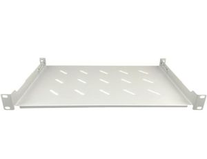 Półka stała 19 1U głęb. 280mm, szara, 2 punkty mocowania ALANTEC SA-P-19-1U-280-2-S-0 1