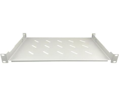 Półka stała 19 1U głęb. 280mm, szara, 2 punkty mocowania ALANTEC SA-P-19-1U-280-2-S-0 1