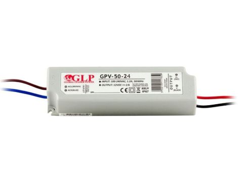 GPV-50-24 Zasilacz impulsowy do LED 50W 24V/2A IP67 hermetyczny