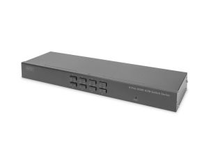 Przełącznik KVM 8 portowy, Rack 19, 4K 30Hz, 8xHDMI IN, 1xHDMI OUT, 2xUSB A DS-12910