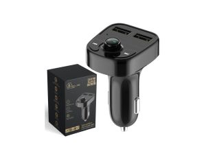 2x USB-A Czarny Extralink Smart Life Transmiter FM do samochodu z funkcją ładowania
