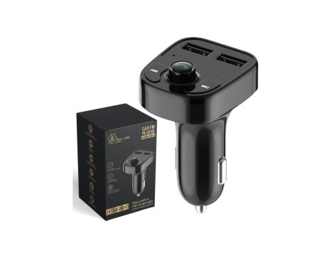 2x USB-A Czarny Extralink Smart Life Transmiter FM do samochodu z funkcją ładowania