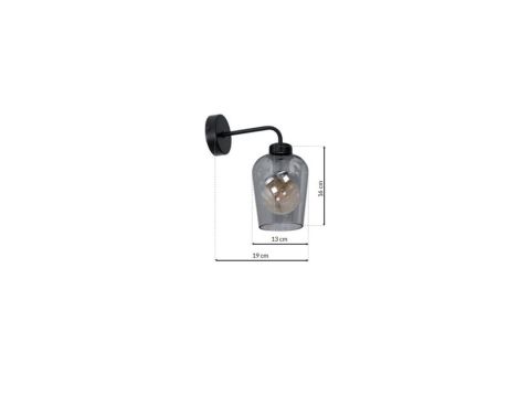 Lampka nocna SANTANA BLACK z czarnym kloszem z tkaniny na E27 16047 TK Lighting