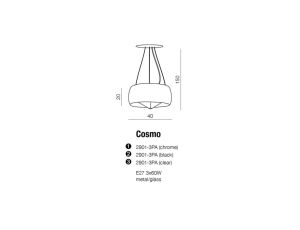 Lampa wisząca tuba ze złotym zdobieniem czarna z serii PERN K-4716 Kaja Lighting