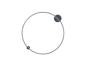 Lampa sufitowa Saturno Black 46W LED ML8860 Milagro