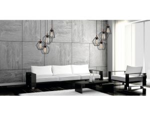 Duża lampa sufitowa metalowa czarna z serii SITYA BLACK K-4383 Kaja Lighting