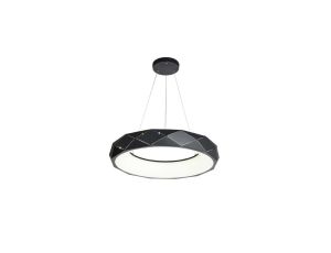 Lampa wisząca REUS z nowoczesnym źródłem LED 4000K do salonu LP-8069/1P LED BK Light Prestige
