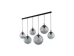 Lampa wisząca na listwie ze szaklnymi grafitowymi kloszami ESME 6xE27 5383 TK Lighting