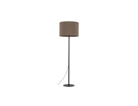 Lampa podłogowa EARTH do salonu, brązowy klosz z tkaniny na E27 16013 TK Lighting