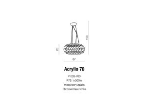 Lampa sufitowa SAMIRA na E14 szklane klosiki do sypialni K-JSL-8090/3 AB Kaja Lighting
