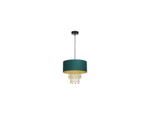Lampa wisząca z dużym białym kloszem czarna z serii FARO K-4887 Kaja Lighting