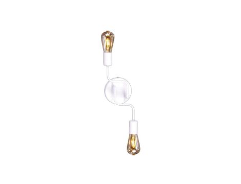 Kinkiet na dwie żarówki z dużym gwintem biały z serii PEKA K-4045 Kaja Lighting