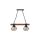 Lampa sufitowa GAMMA, szklane grafitowe klosze na E14, metalowe czarne ramiona K-5167 Kaja Lighting