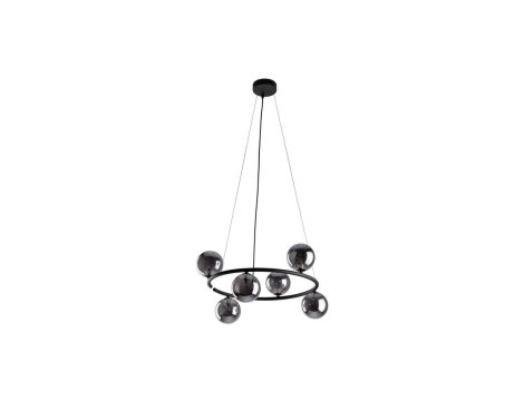 Lampa wisząca z kloszami na obręczy ANABELLE czarna 6xG9 6843 TK Lighting