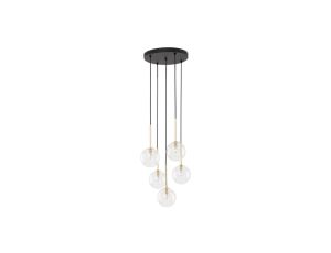 Lampa wisząca z czarno-złotymi elementami NILOS 5xG9 5943 TK Lighting