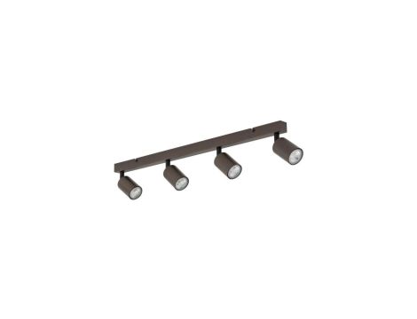 Lampa sufitowa brązowa 4x reflektorki na listwie TOP BROWN 6182 TK Lighting