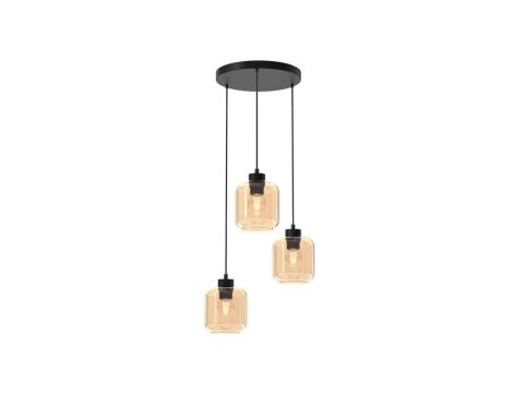 Lampa wisząca na podłużnej listwie czarna na E27 klosze-stożki ze stali lakierowanej CONO 10060 TK Lighting